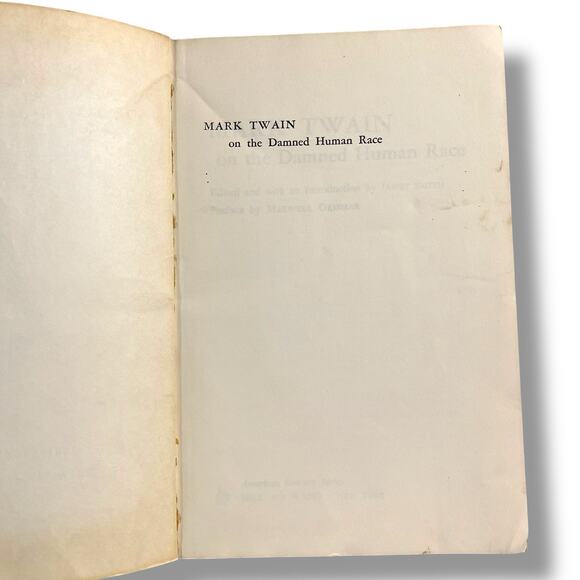 Vintage Mark Twain on the Damned Human Race Paperback Book 1963 - Picture 2 of 10